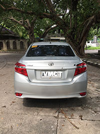 2016 toyota vios E AT rear view