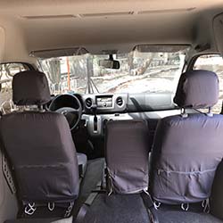 NV350 automatic van for rent driver’s view www.carrentmanila.com