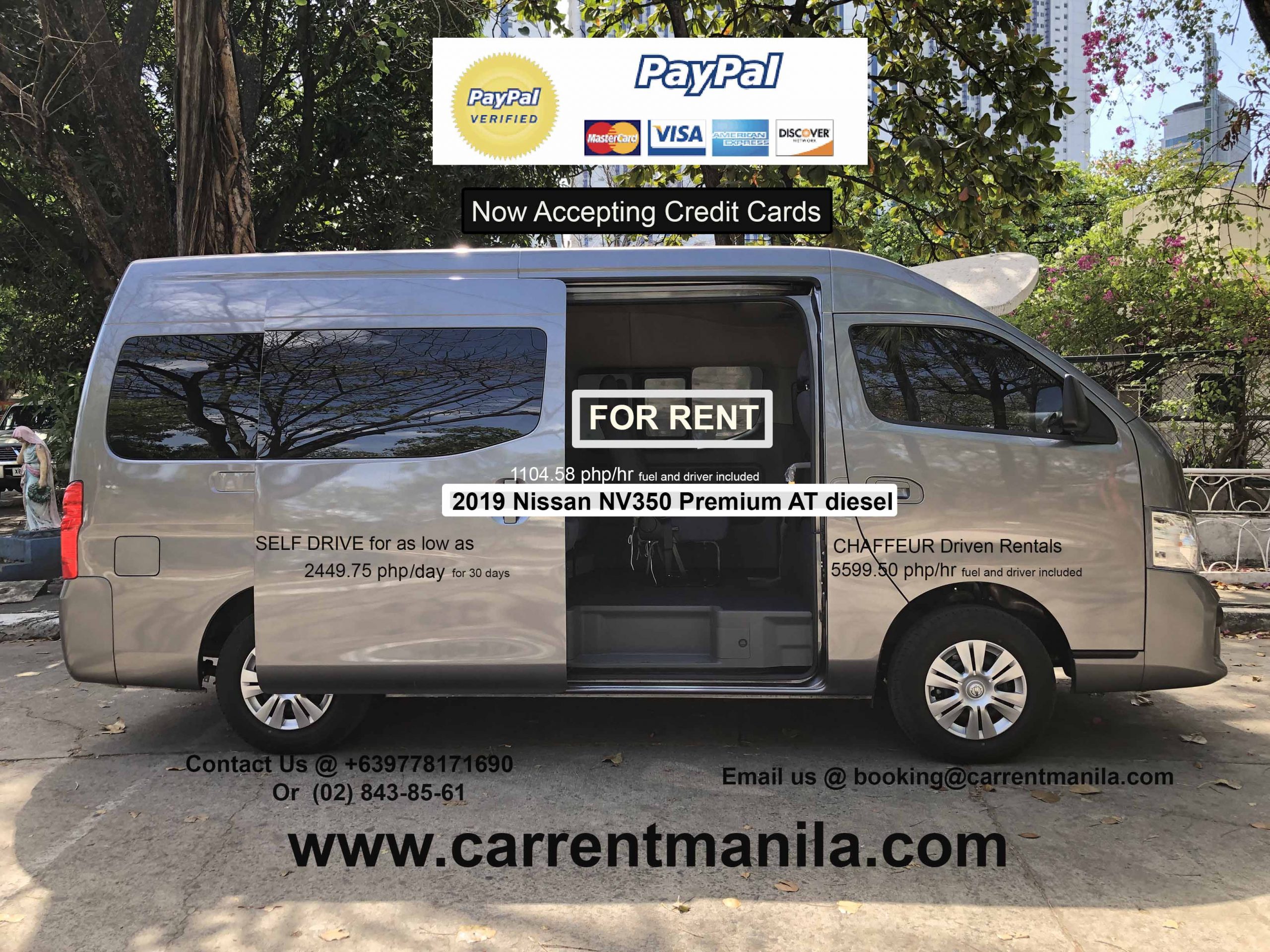NV350 automatic van for rent