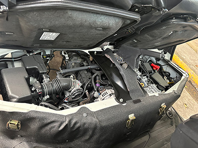 Toyota Lite Ace beneath driver seat engine