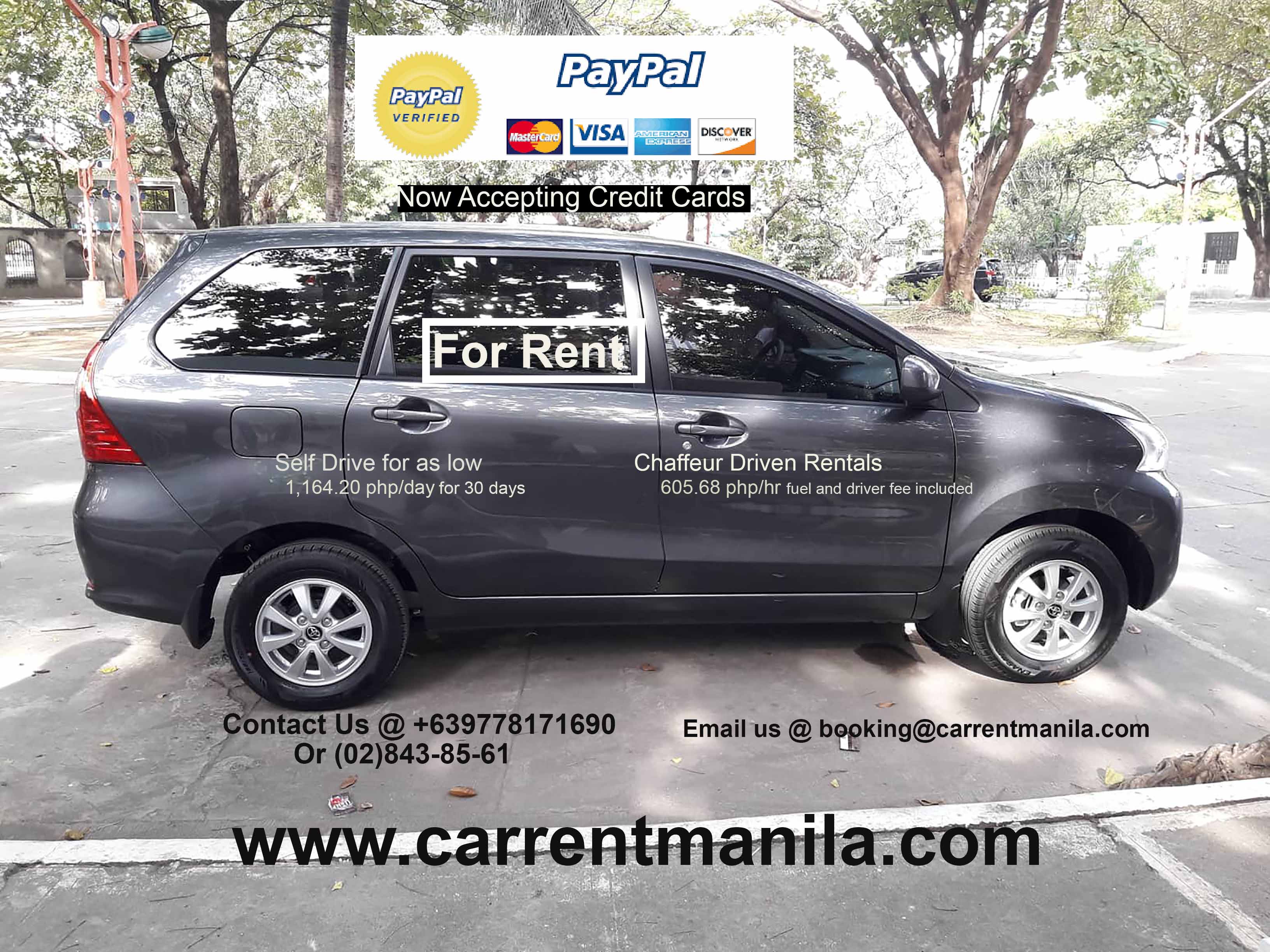 cheapest auv rent a car manila with paypal.