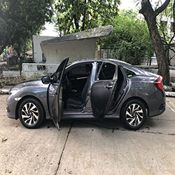 civic car for rent in manila left side with doors open