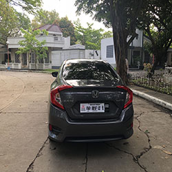 civic car for rent in manila rear view