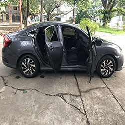 civic car for rent in manila right side with doors open