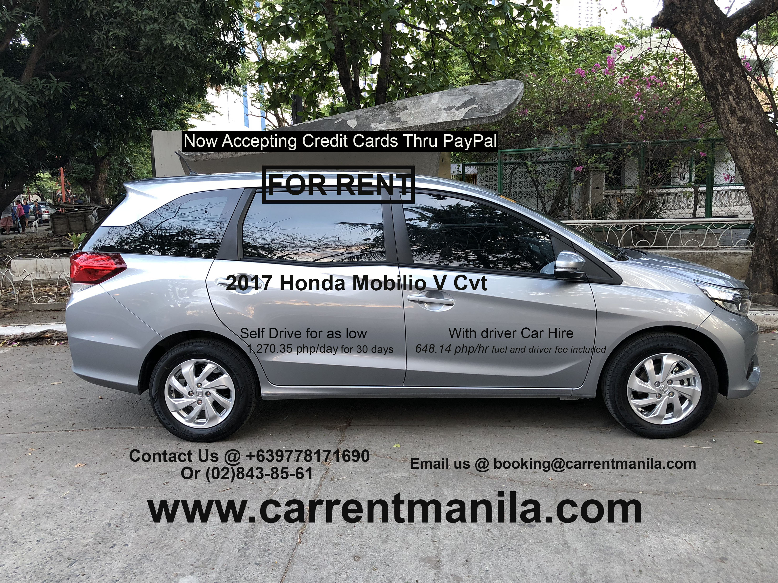 rent a car manila Mpv with out paypal