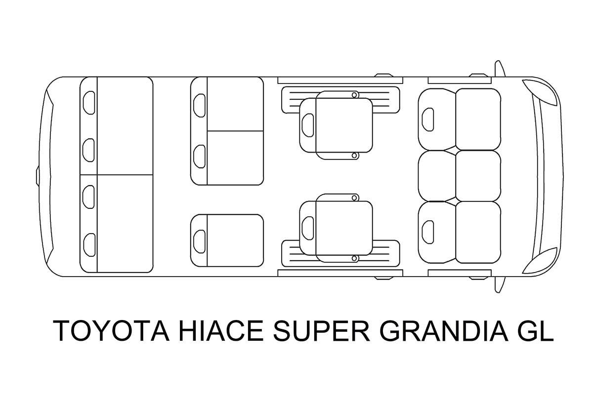 Toyota Hi Ace Super Grandia van for rent