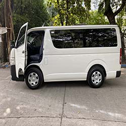 toyota hi-ace commuter left side view driver door open